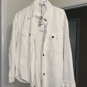 White Love Tree Denim Shirt/Jacket, size S (oversized)